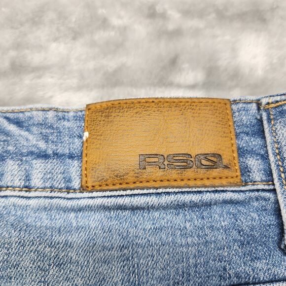 RSQ Jeans Mens 33X30 Blue Distressed Relaxed Taper Leg Stretch Denim Casual - Picture 5 of 14